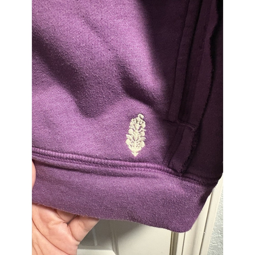 Free People Movement Sweatshirt Small Purple Tie Dye Oversized Pockets Pullover - Picture 4 of 8